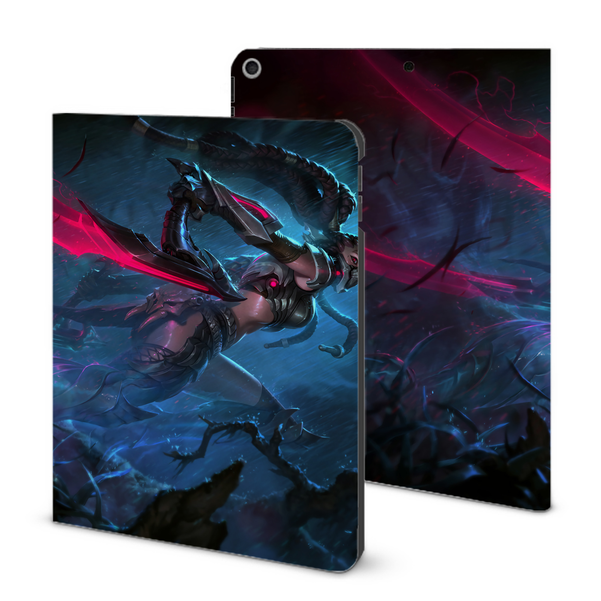 （画像用） リーグ・オブ・レジェンド League of Legends LOL IPad ケース ブック型 PUレザー TPU 耐衝撃 軽量 薄型 ペン収納なし 全面保護 IPad 各モデル対応